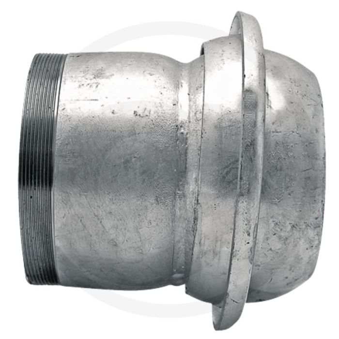 Raccord en V avec filetage extérieur Ø 100 mm 4" - compatible avec le système italien (Berselli) Raccord en V avec filetage extérieur Ø 100 mm 4" - compatible avec le système italien (Berselli)