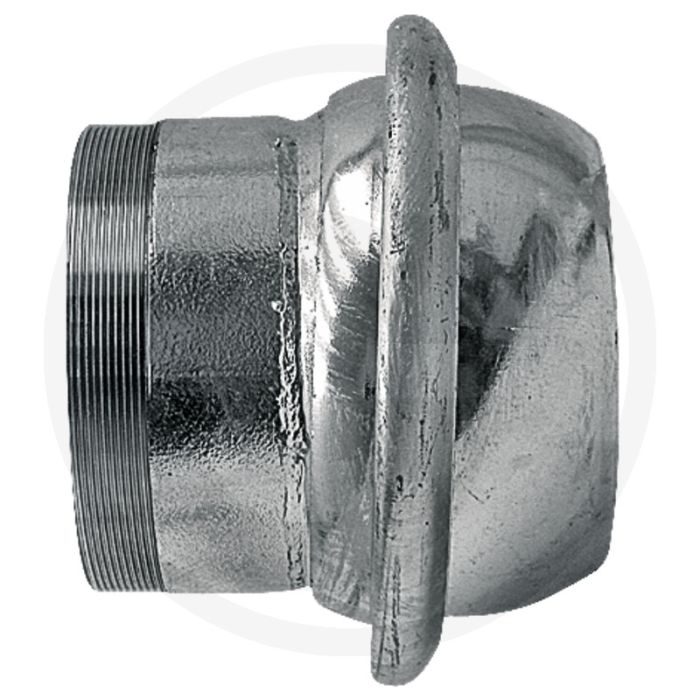 Pièce en V à filetage extérieur, Ø 125 mm, longueur 170 mm, compatible avec le système Siegperle (Bazzoli)