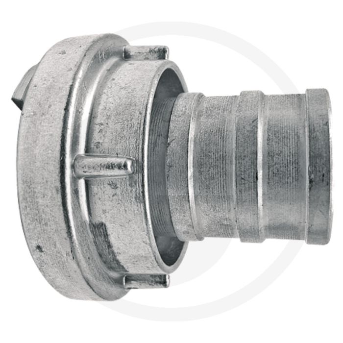Raccord avec embout cannelé nw : 25d 31 mm 15/13 mm 55 mm, en aluminium forgé, 2 ergots