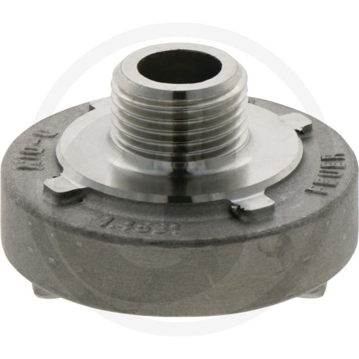 Vaste koppeling met buitendraad nw: 52c, 66mm nokafstand, 1 1/2" inch, rvs - systeem storz