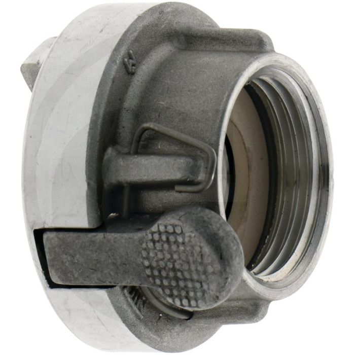 Accouplement fixe avec filetage femelle, verrouillable - nw : 110a, 133mm espacement des cames, filetage femelle 4", aluminium forgé, 2 cames