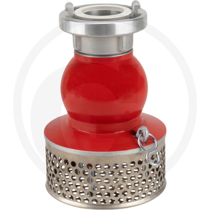 Zuigkorf met terugslagklep nw: 52c, 66mm nokafstand, 2" draad, storz 45 c