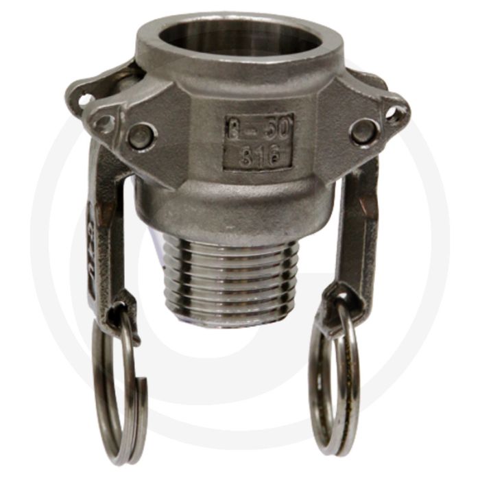M-deel type b roestvrijstaal nw 5" bsp 5" 7 bar camlock systeem