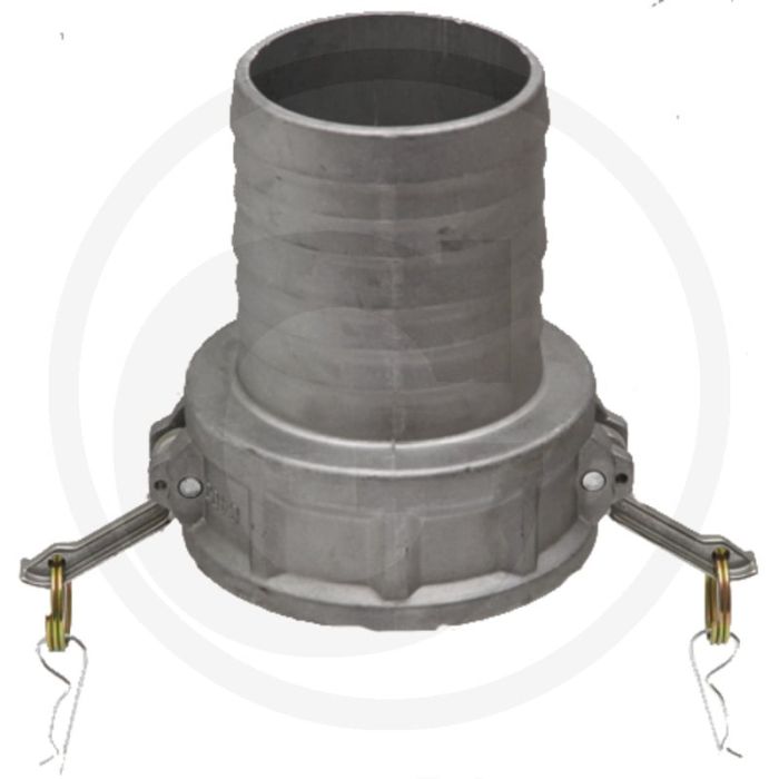 M-deel met slangtule type c, nw 4, Ø 100mm, 7 bar, camlock