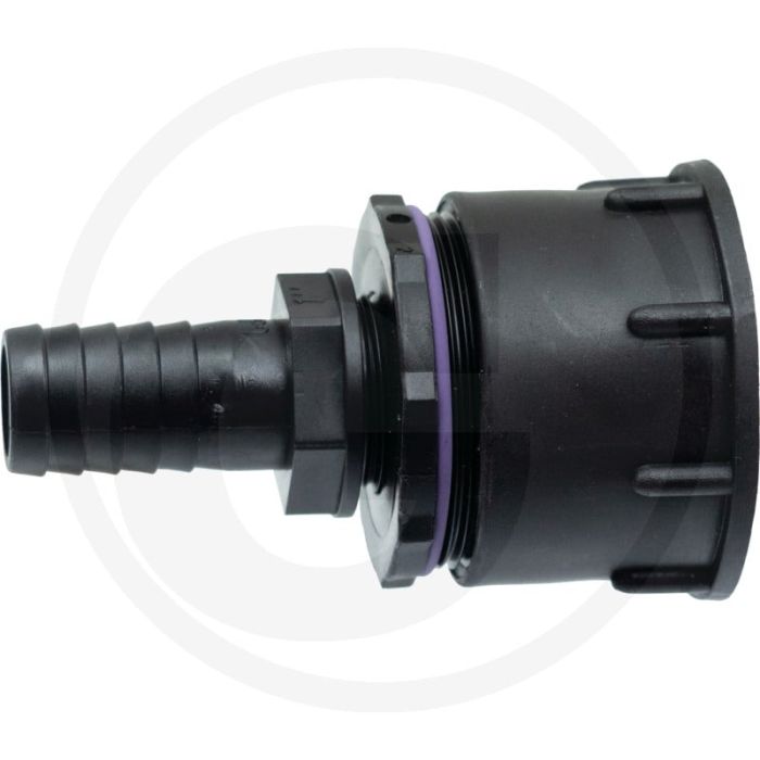 Adaptateur Ibc S60x6, avec embout cannelé de 25 mm - filetage : S60x6