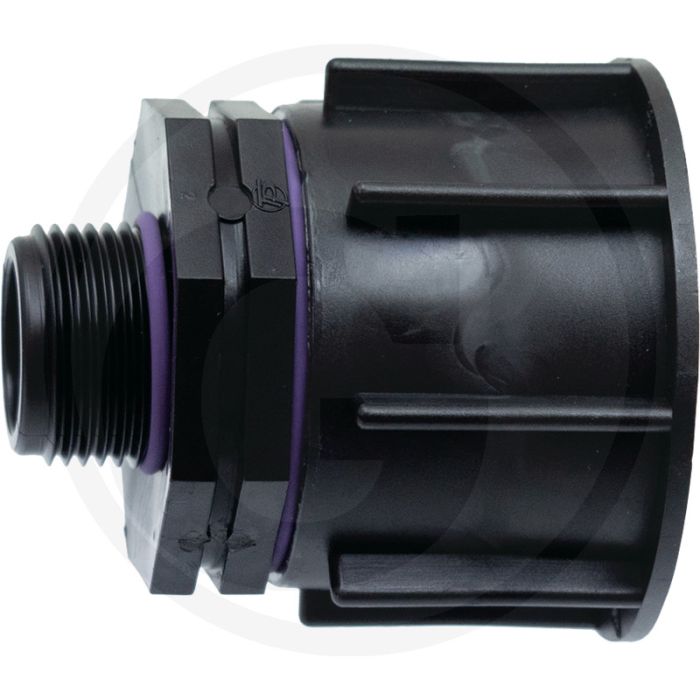 Ibc-adapter lang s60x6 x 1” buitendraad met zuurbestendige afdichtingen