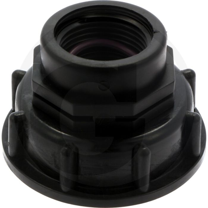 Adaptateur Ibc court S60x6 x 1” à filetage intérieur avec joints résistants aux acides
