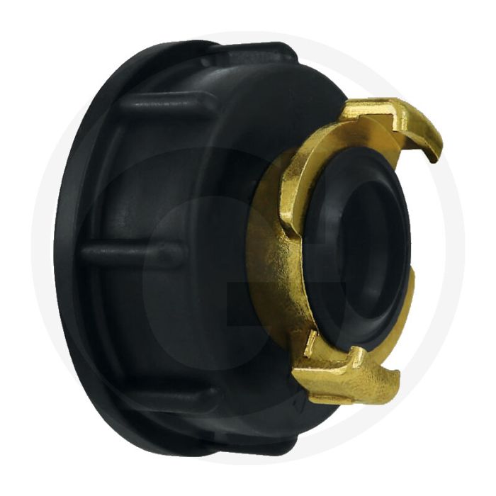 Adaptateur Ibc extra-court S60x6 avec raccord à griffes - filetage : S60x6 Adaptateur Ibc extra-court S60x6 avec raccord à griffes - filetage : S60x6