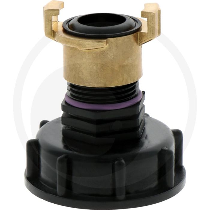Adaptateur Ibc court S60x6 avec raccord à griffes - filetage : S60x6 Adaptateur Ibc court S60x6 avec raccord à griffes - filetage : S60x6