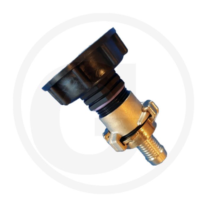 Ibc-adapter kort s60x6 met klauwkoppeling en 19 mm slangtule - draad: s60x6