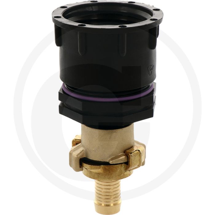 Ibc-adapter lang s60x6 met klauwkoppeling en 19 mm slangtule - draad: s60x6