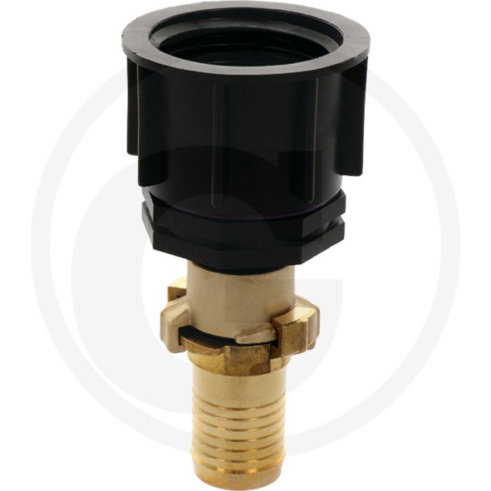 Ibc-adapter lang s60x6 met klauwkoppeling en 32 mm slangtule - draad: s60x6