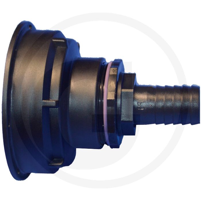 Ibc adapter s100x8 incl. 25 mm slangtule met afdichting - draad: s100x8