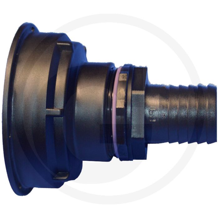 Ibc adapter s100x8 incl. 50 mm slangtule met afdichting - draad: s100x8