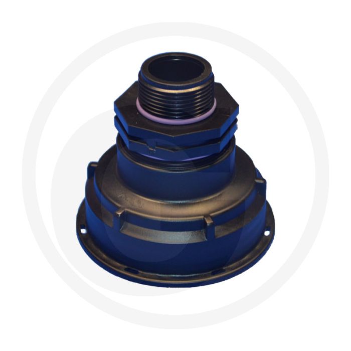 Ibc adapter s100x8 x 1 1/4" buitendraad met zuurbestendige afdichtingen