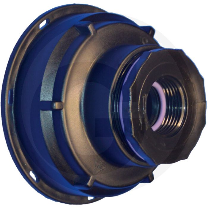 Ibc adapter s100x8 x 1” binnendraad met zuurbestendige afdichtingen