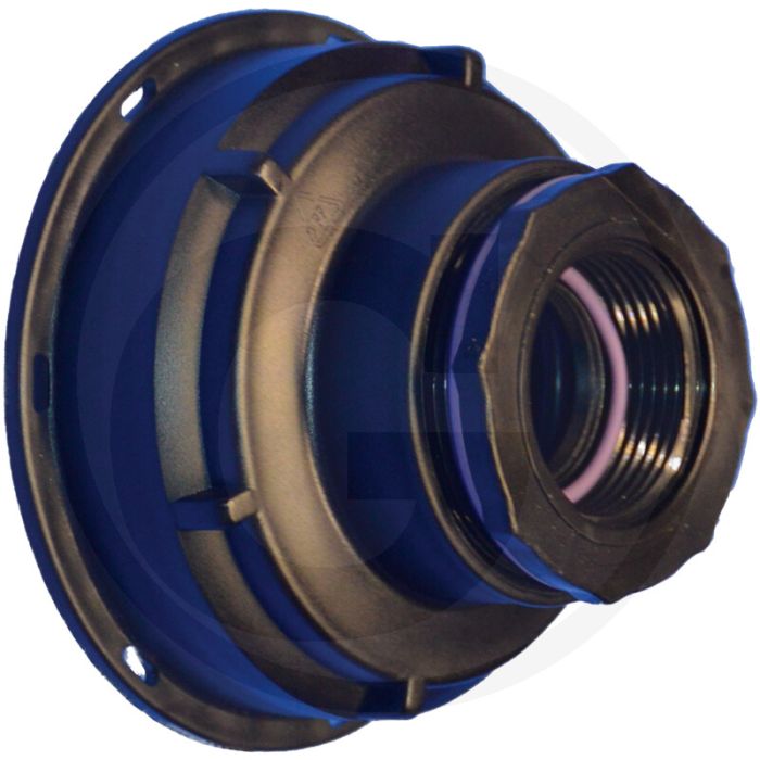 Adaptateur Ibc S100x8 x 1 1/4" à filetage intérieur avec joints résistants aux acides