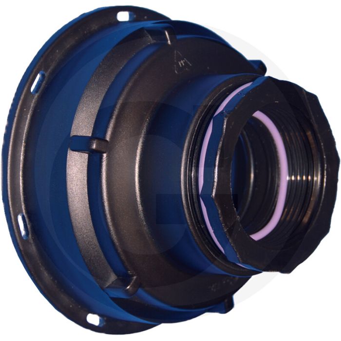 Ibc adapter s100x8 x 1 1/2" binnendraad met zuurbestendige afdichtingen