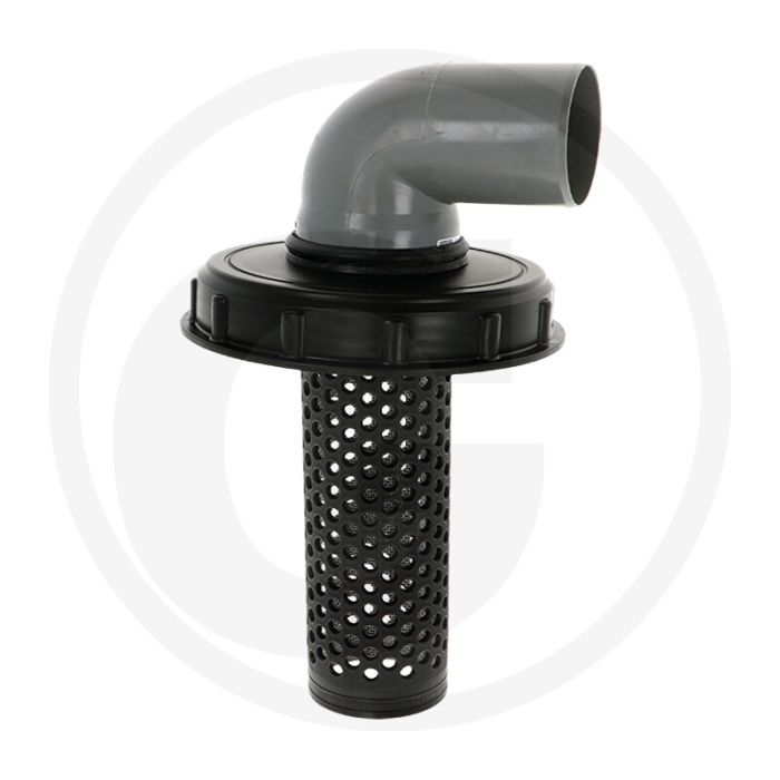 Couvercle d'entrée pour filtre IBC avec coude de 70 mm de hauteur - NW (DN) 150