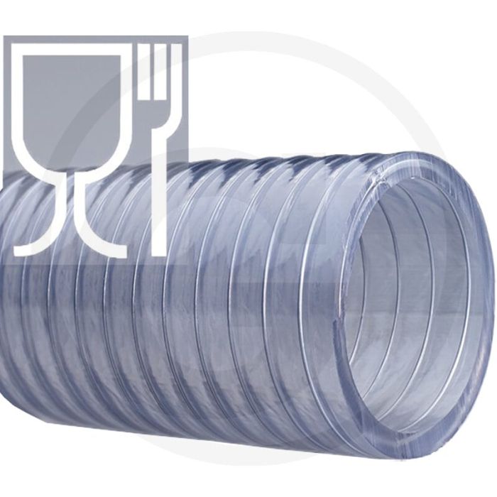 Spiraalslang - binnen-Ø 35mm, buiten-Ø 44mm, -5°c tot +65°c, levensmiddelenecht, werkdruk max. 6 bar - Per meter