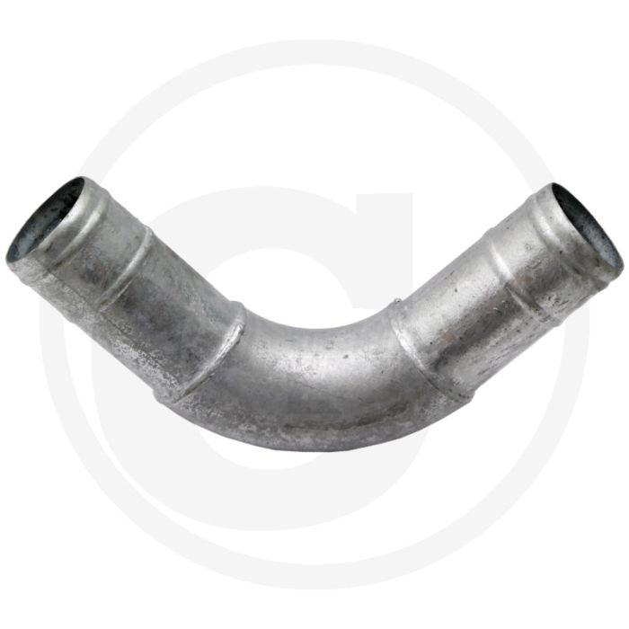 Coude à 90° avec embout cannelé pour tuyau 4" - acier / galvanisé à chaud - Ø 102 mm / 4"