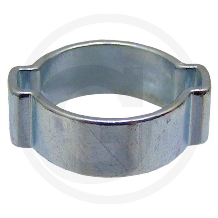 2-oor-klem, klembereik: 37 - 40 mm, staal, verzinkt, w1, vorm: 8