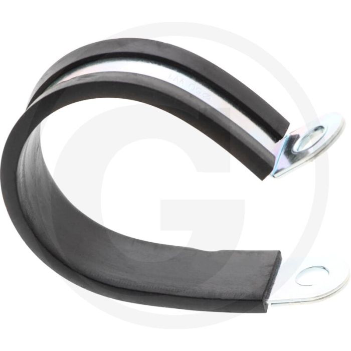 Collier de serrage - plage de serrage 19mm, acier inoxydable, caoutchouc - traitement du lisier et technologie du biogaz