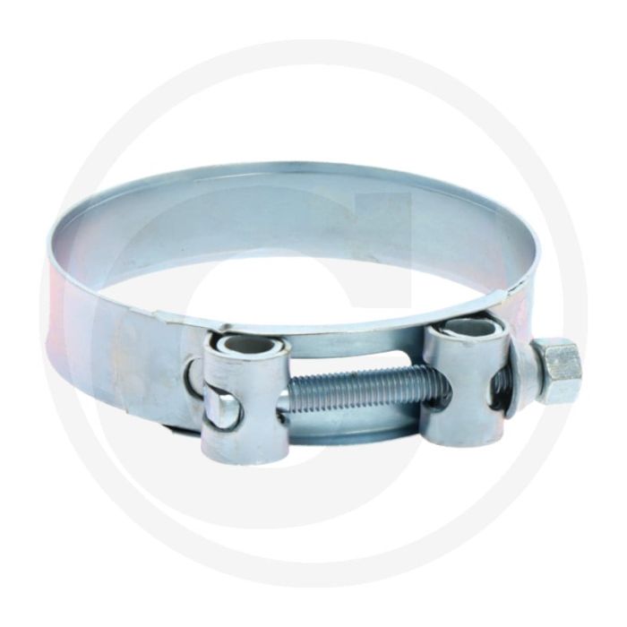 Collier de serrage double galvanisé blanc - plage de serrage 20-22mm