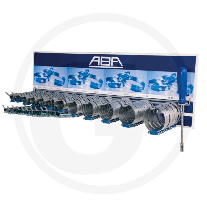 Aba ABA Assortiment Slangklemmen Bandbreedte 9 / 12 Mm + Schroevendraaier, ABA SMS 12 / Mini W1, 244-delig