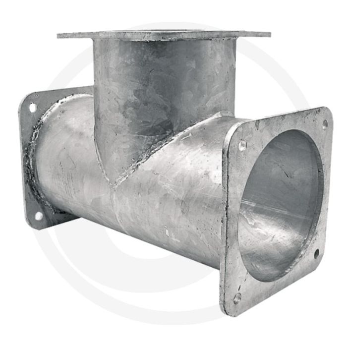 T-stuk 6"-6"-6" staal/thermisch verzinkt, 150x150x150mm