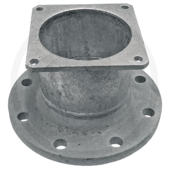 Bride d'adaptation carrée-ronde 5" x 120 mm - raccord rotatif de type 72