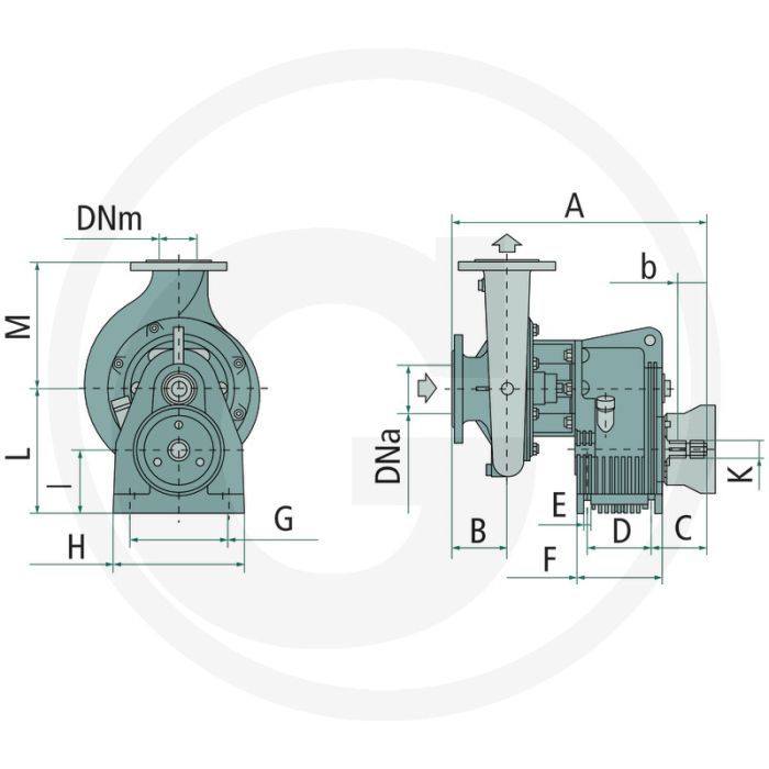 Rovatti kreiselpumpe t1-40e-tw r.7,00 - dnm: 40mm