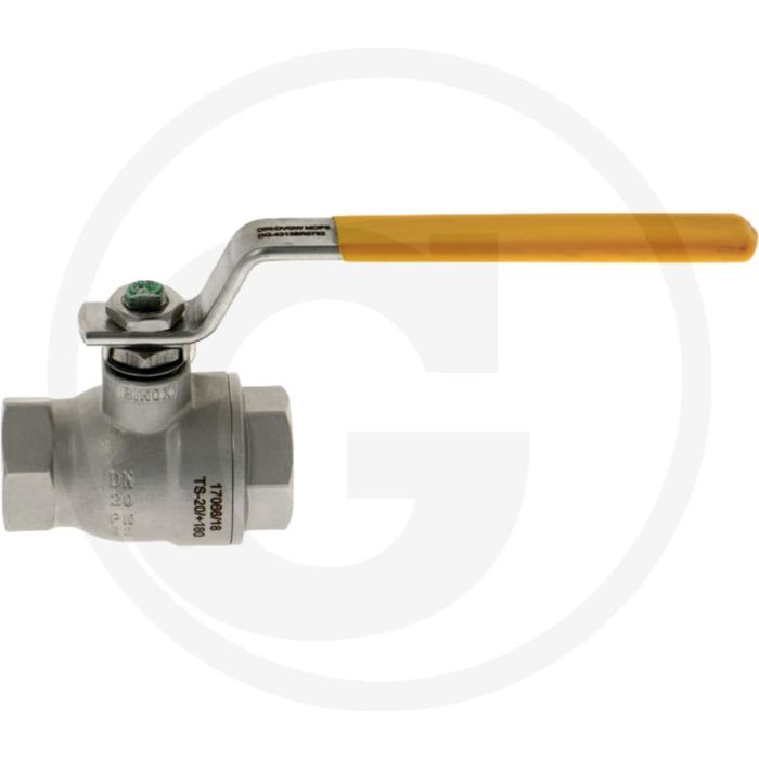 Watergates kogelkraan - 2-wege, ig 1 1/2", edelstahl, 40 bar