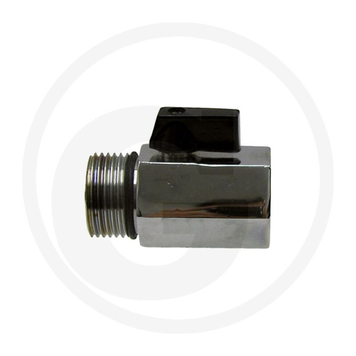 Mini-kogelkraan 2-weg, messing, verchroomd, 1/4" aansluiting