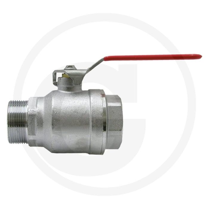 Kogelkraan 1/2" messing vernikkeld 2-weg 25 bar