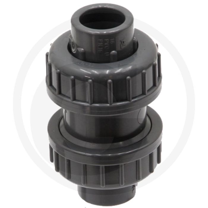 Terugslagventiel 32mm - druk 16 bar - pvc-u - spuitgietproces