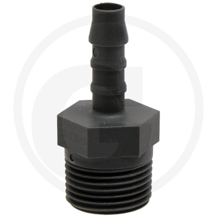 Slangnippel pvc 50mm Ø, 2" buitendraad, 89mm l