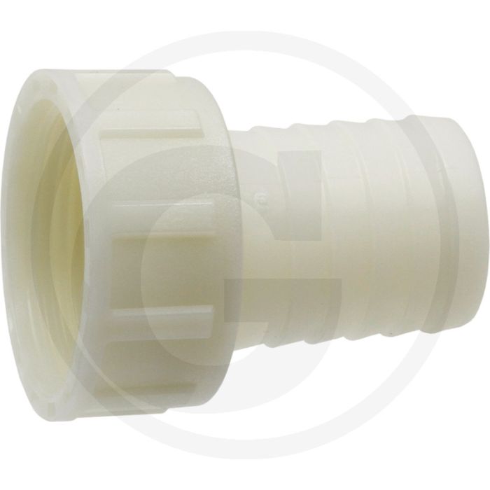 Slangtule 2 / 3 - Ø 32mm, binnendraad 1 1/4", pa (nylon), 16 bar, wit