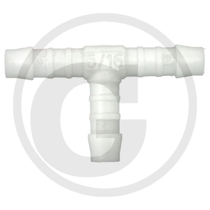 T-stuk 90°, recht pvc 3mm slangtule max. 16 bar