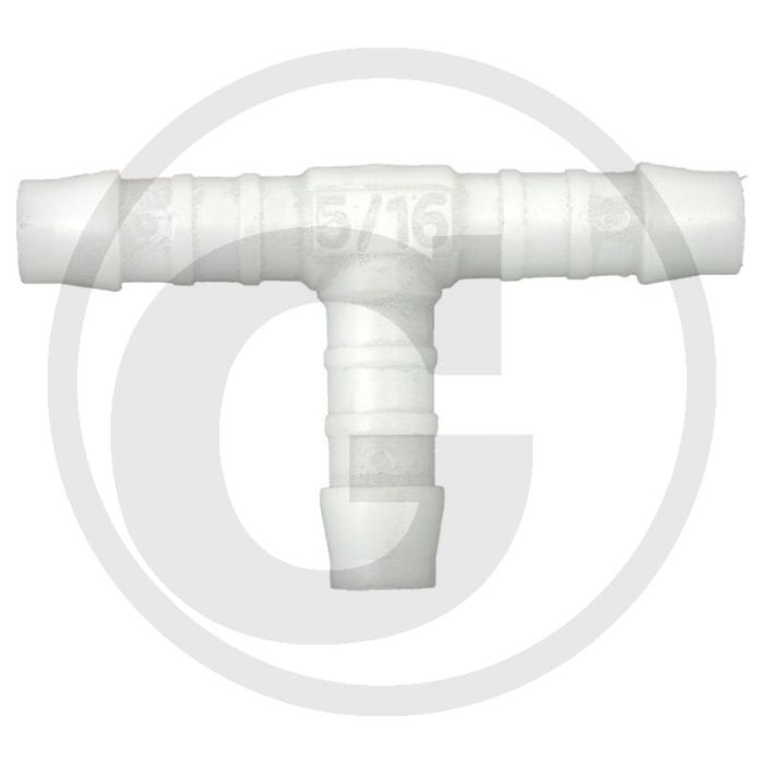 T-stuk 90°, recht pvc 6mm slangtule max. 16 bar