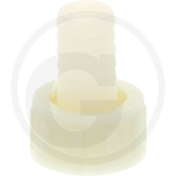 Slangtule 2 / 3 - Ø 16mm, binnendraad 3/4", pa (nylon), 16 bar, wit - max. werkdruk 16 bar