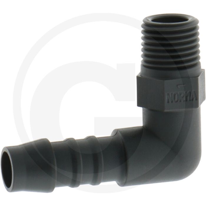Gebogen slangaansluiting 90° - slangtule-Ø: 8mm