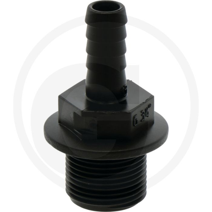 Arag arag slangaansluiting recht - pvc, 13mm slangtule-Ø, 3/4" buitendraad