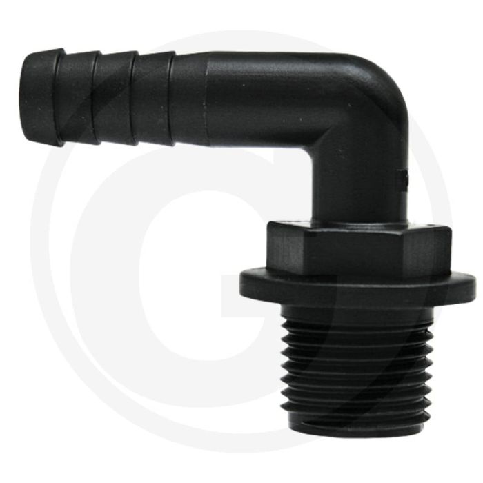 Arag arag gebogen slangaansluiting 38mm pvc 1 1/2" buitendraad