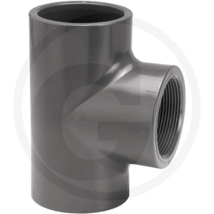 T-stuk pvc-u 25mm binnen-Ø, 10 bar max. werkdruk