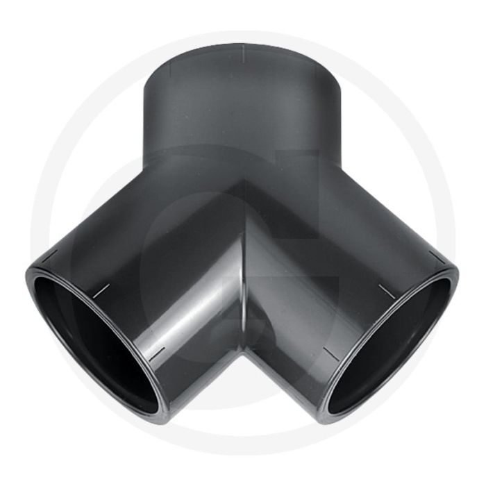 Y-hoek 75mm pvc-u max. werkdruk 16 bar