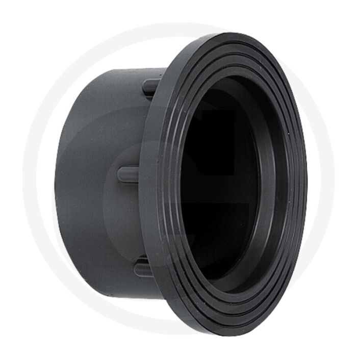 Kraagbus versterkt - binnen-Ø: 63mm, buiten-Ø: 77mm, kraag-Ø: 106mm, materiaal: pvc-u