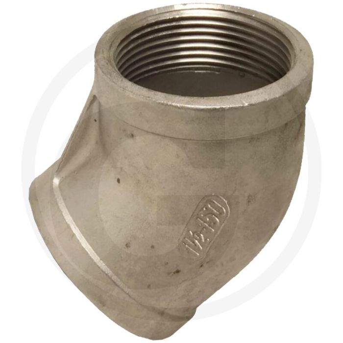 Bocht 45° rvs 2" binnendraad