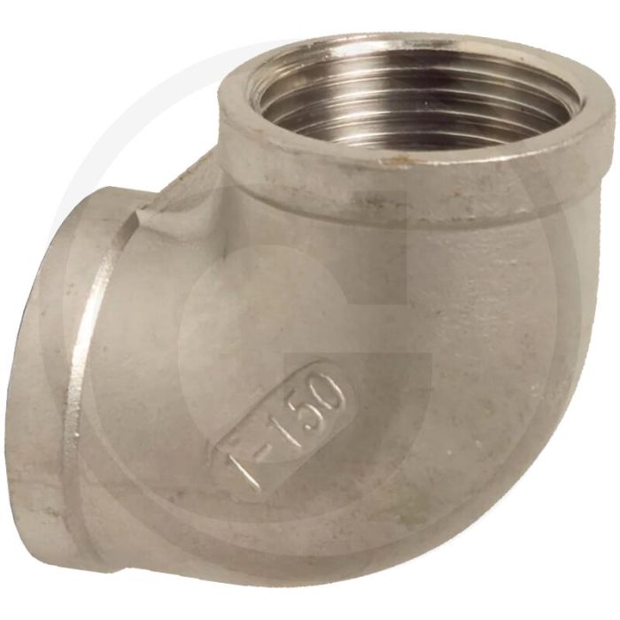 Coude 90° 2x filetage intérieur acier inoxydable 3/8"