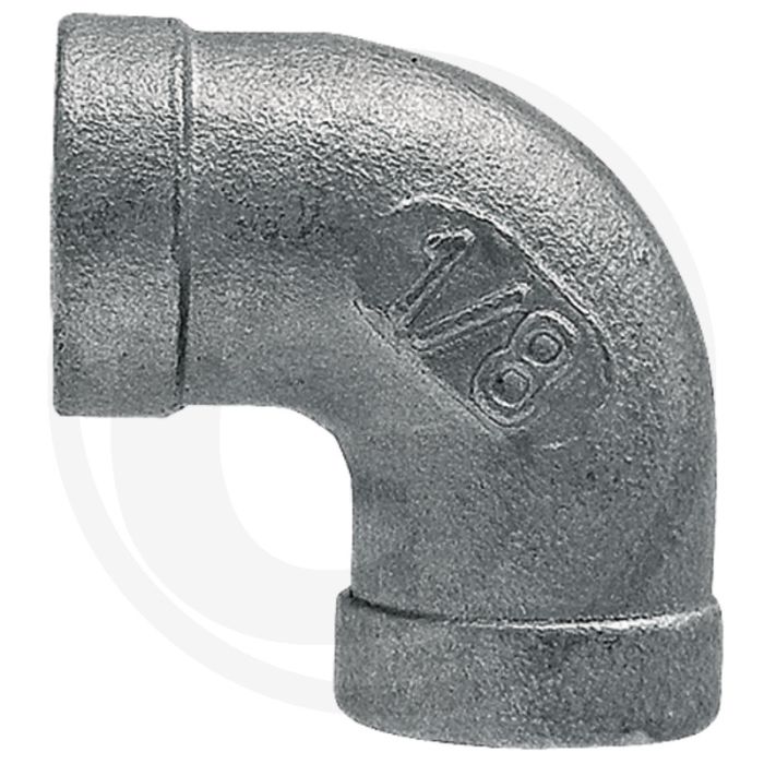 Bocht 90° rvs 1 1/4" binnendraad